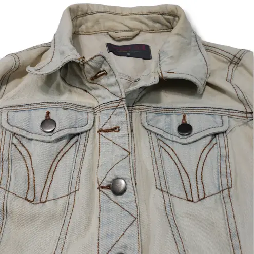 Paper Dolls Paper Doll Jacket Size Small Women's Denim Jacket Distressed Jean Jacket Cotton