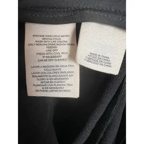 Rachel Rachel Roy Black Split Wide Leg Satin Trouser Slack Pants Sz 10 NWT