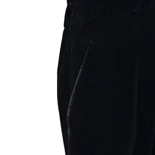 H&M  Black‎ Velvet Jumper Lace V-Neck Pockets Straight Leg Whimsigoth Sz 6 NWT thumbnail 4