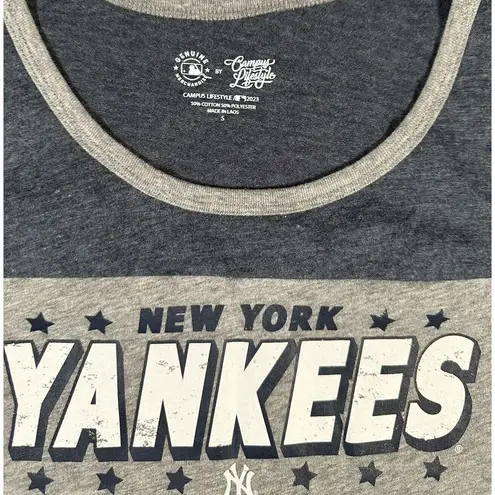 Campus Lifestyle New York Yankees Tank Top Shirt Womens Size S Blue Gray MLB NWT