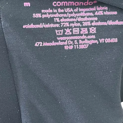 Commando Faux Leather Flare Leggings Black Women’s Size M Relaxed Fit Wide Leg