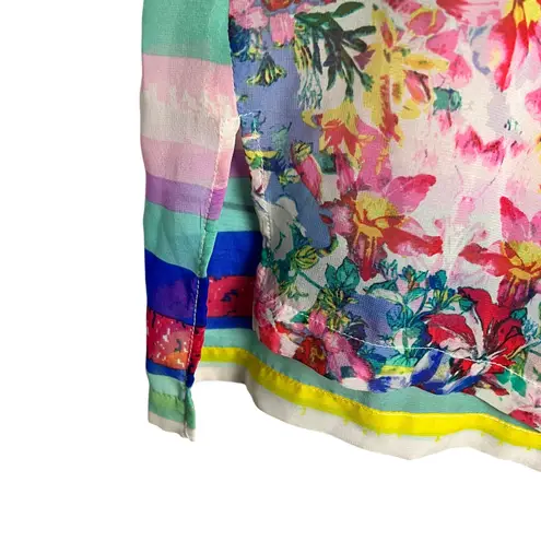 Daisy Fuentes Womens Sleeveless Floral Print Blouse Sz L