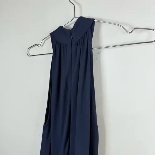Michael Kors Collection Navy Sleeveless Draped Jumpsuit Blue Size 8