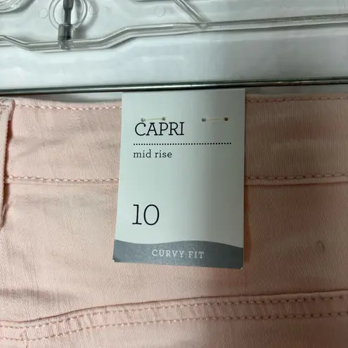 Style & Co NWT . Pink Bliss Curvy Capri Denim Jeans 10