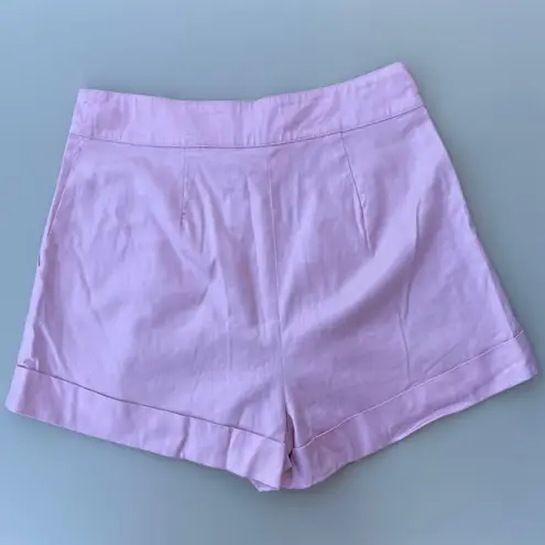Camila Coelho Pedrina high rise shorts in pink lemonade size S small NWOT