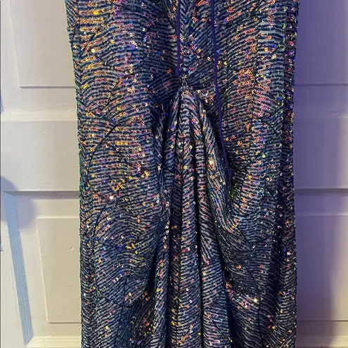 Madison James  20-393 Iridescent Sequin Mermaid Dress - Size 0