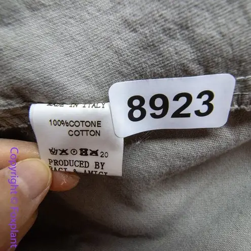 New! Amici by Baci Italy made Vintage Look Cotton swing style Overcoat, size M Brown Size M