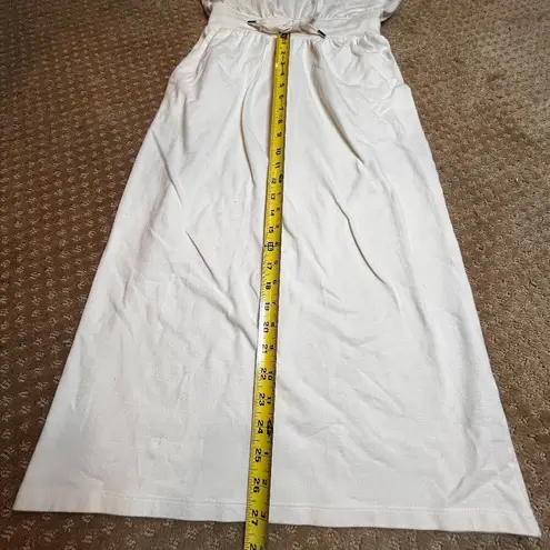 Calia Carrie Underwood Off White Extended Shoulder Midi Dress SZ XS Neutral