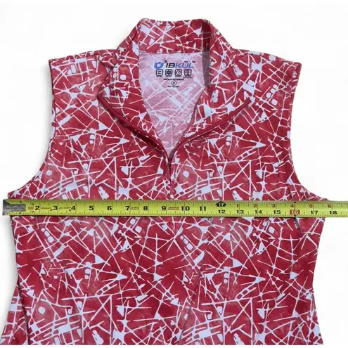 IBKUL COLLEEN Sleeveless Dress Size S UPF 50 Quick Dry Pink Roses Animal Print Red Size M