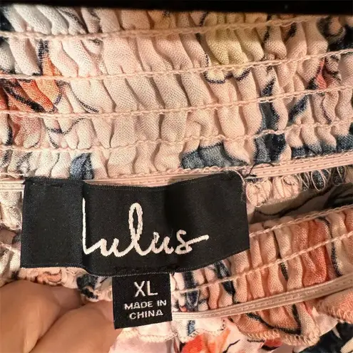 Lulus Hello Darling Pink Floral Off Shoulder Dress XL