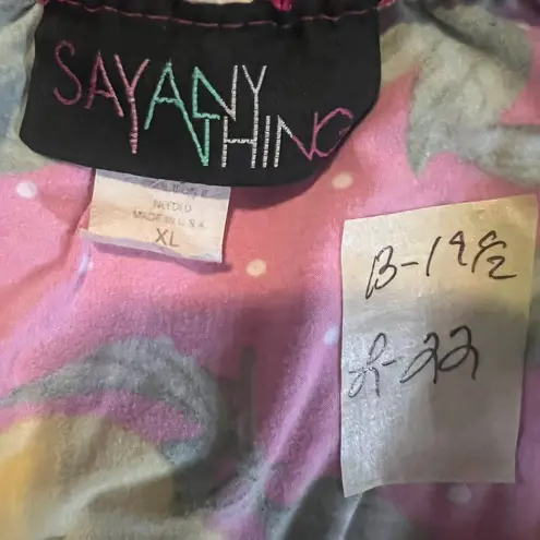 Women’s Lemon Print Off Shoulder Ruffle Peasant Top Pink Polka Dot XL