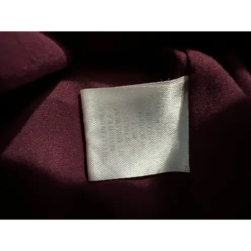 Milly Cady Shift Dress Women's 10 Wine Long Bell Sleeves Short Length Crepe RTR