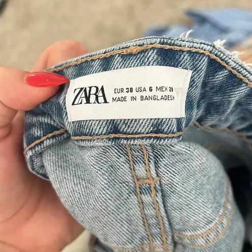 ZARA  Distressed Jean Shorts