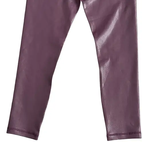 Zyia Active High Waist Shimmer Metallic Leggings Women’s Size 6-8 Plum Athletic