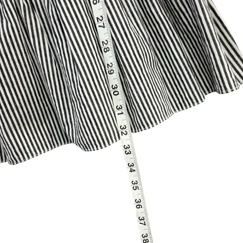 Buddy Basics Off Shoulder Dress Small Black White Stripe Ruffle Boho Boutique