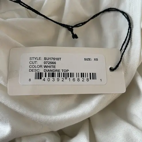 Rachel Pally Diandre Top Off the Shoulder White Cream Ruffle Extra Small NWT