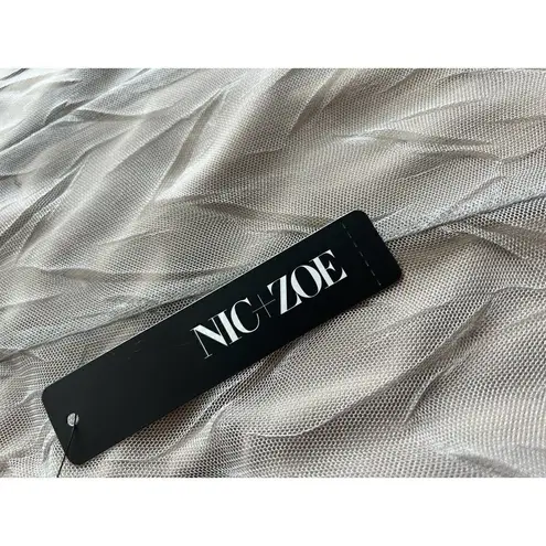 Nic+Zoe NWT MAXI ZIG ZAG TULLE SKIRT SIZE SMALL TAUPE