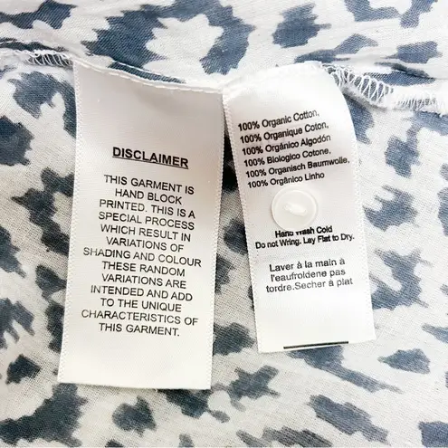 India Collection Emerson Fry White Charcoal Grey Animal Print Bardot Puff Sleeve