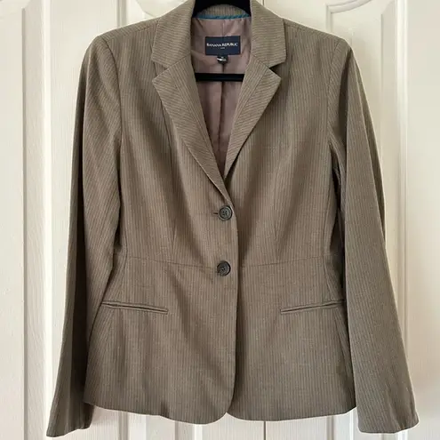 Banana Republic  - Women’s Brown Pinstripe Blazer - Size 10