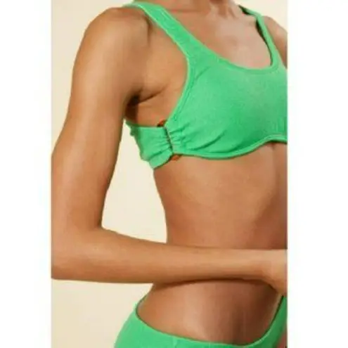 PilyQ NWT Kiwi Reef Ring Side Swim Top