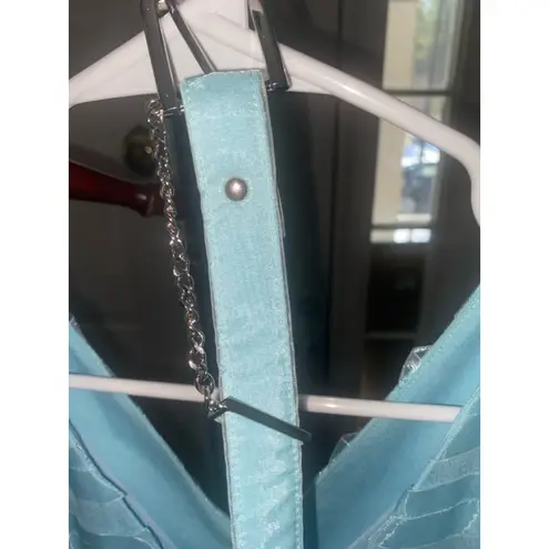 Doncaster baby blue chiffon overlay size 16