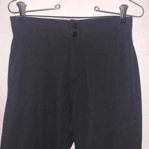 Augusta Sportswear Black Softball Baseball Pants Capri Drawstrings Snap Buttons
