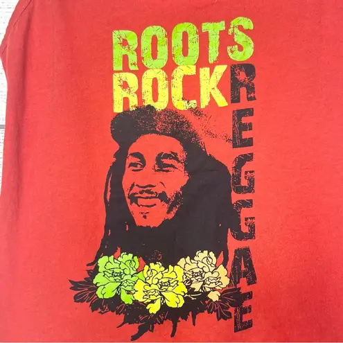 Bob Marley Roots Rock Reggae 2 Piece Pajama Set Size Medium Tank Top & Shorts Red