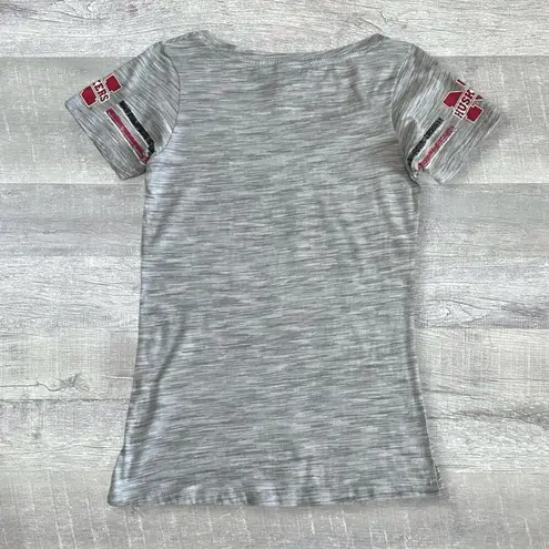 Creative Apparel Nebraska Huskers Scoop Neck T Shirt Womens Small Heathered Grey College Tee NCAA