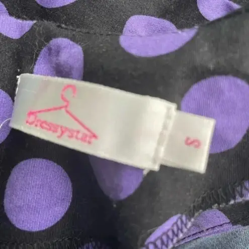 CLEARANCE! Purple & Black Rockabilly Pinup polka dot swing dress‎ Size Small