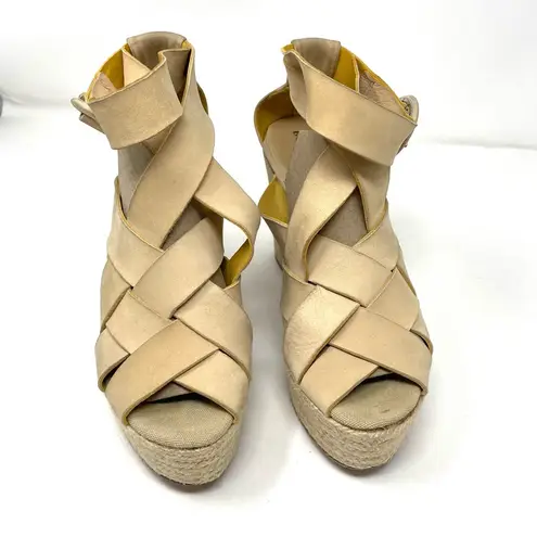 Bettye Muller , strappy platform espadrilles wedges, size 38
