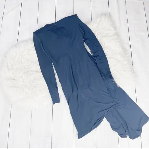 Bianca and Bridgett Dakota Bodycon Ling Sleeve Navy Blue Dress Size 8 NEW