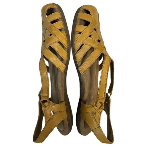 Earth Origins Shoes Womens 9M Belle Brielle Sandal Amber Slip On Yellow 2019S