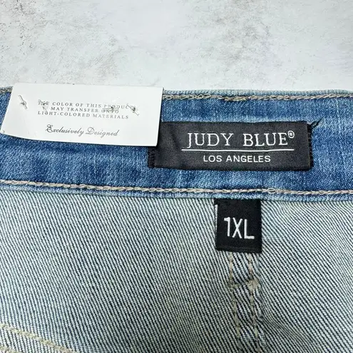 Judy Blue NWT Denim Tummy Control High Waist Skirt Size 1XL Blue