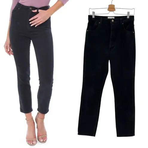 Rolla's Dusters Corduroy Pants Straight Leg High Waist Cords Black Size 29