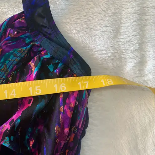 MiracleSuit size 18 one piece Purple Pink Bathing suit swim suit gold slimming