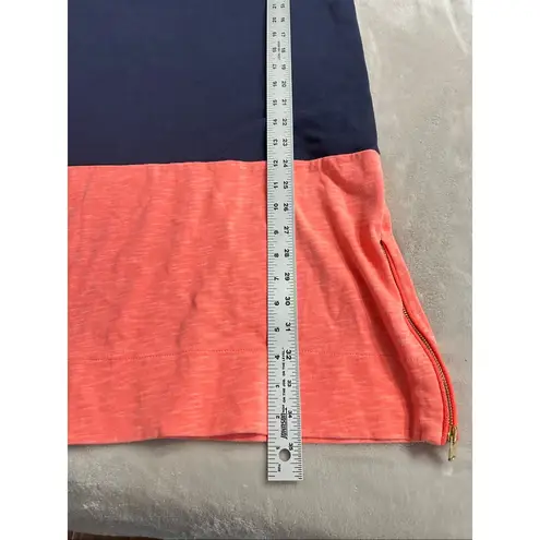 J.Crew  Women’s Size Medium Blue Coral Pink Color Block Long Sleeve Mini Dress
