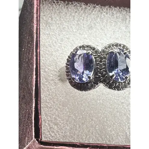 Sterling Silver 2.27ct Tanzanite White Zircon Ring Size 8