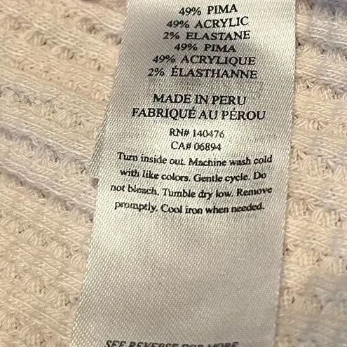 Faherty Fatherly Long Sleeve Cream Colored Button-Up Cardigan, size Medium