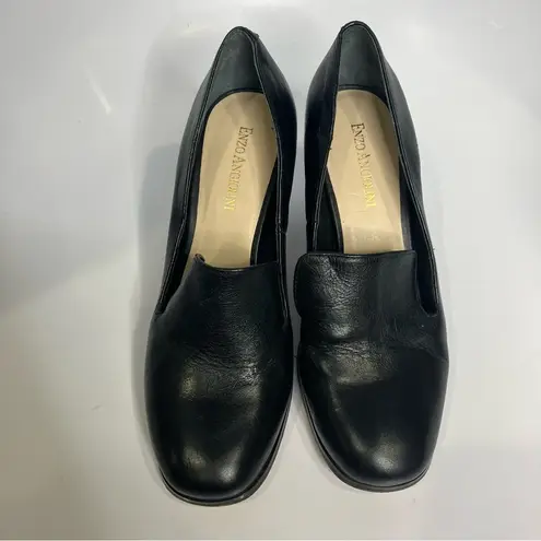 Enzo Angiolini Black leather Maxie loafer pumps women’s size 7 professional
