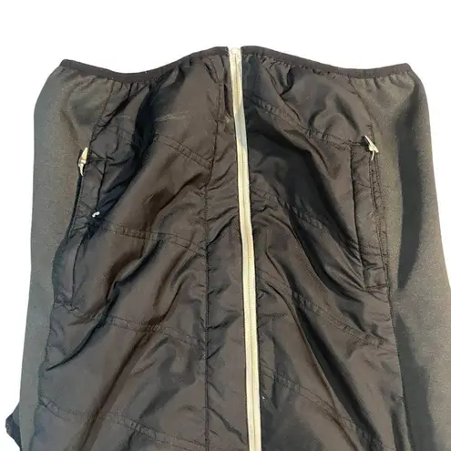 Spyder Black Sleeveless Full Zip Front Mock Neck Casual Vest Women Sz M