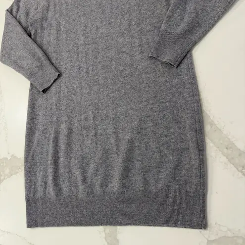 Lord & Taylor 100% Cashmere Mock Neck Sweater Dress Women’s Medium Gray Luxury