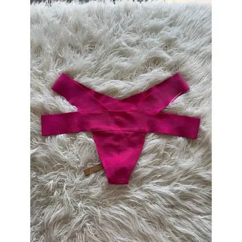 SKIMS Swim Knit Strappy Bikini Bottom Magenta Size 3X