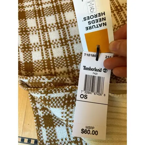 Timberland NWT!  Tan White Buffalo Plaid Scarf