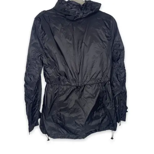 Pacific&Co Hawk & Black Hooded Rain Coat Jacket Medium Style L3H06055H