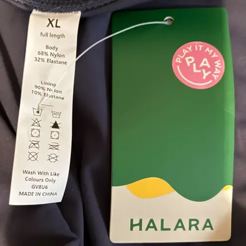 Halara High Waisted Pocket Leggings Full Length Navy XL Athleisure Yoga