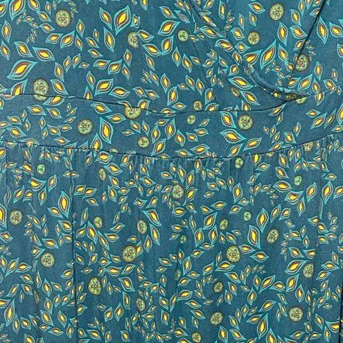 41 Hawthorn Maxi Floral Bohemian Short Sleeve V Neck Empire Waist Size Medium