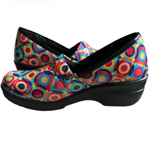 Easy Street Laurie Slip Resistant Clog Work Shoe Colorful Pattern - Size 9M NWOT