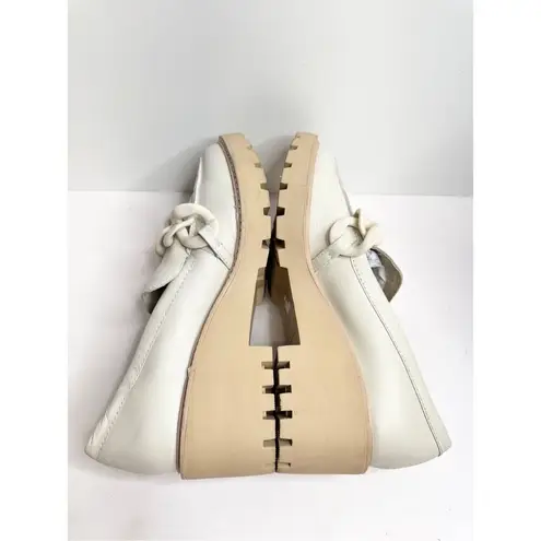 Dolce Vita Shoes Womens Size 10 Haris Ivory Leather Platform Loafers White