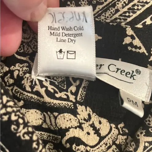 Coldwater Creek Silk Cotton Textured Woven Button Up Jacket/Top Petite M