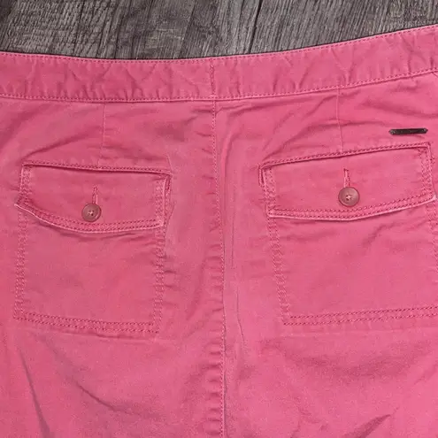 L.L.Bean  Favorite cargo mini skirt womens size 6 pink gorpcore denim pockets Jean